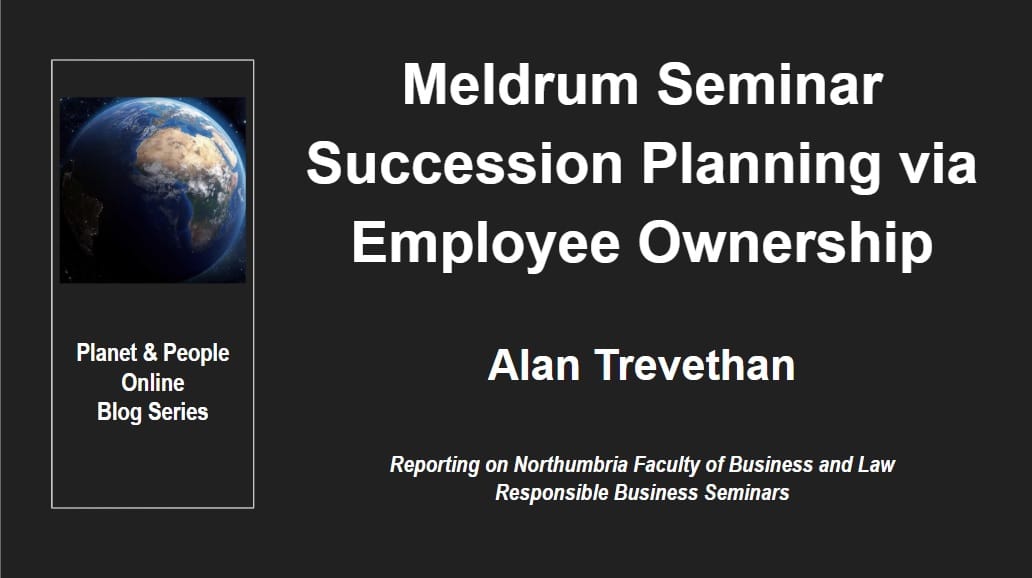 Meldrum Seminar: Succession Planning via Employee Ownership