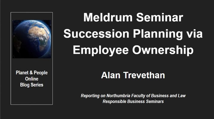 Meldrum Seminar: Succession Planning via Employee Ownership